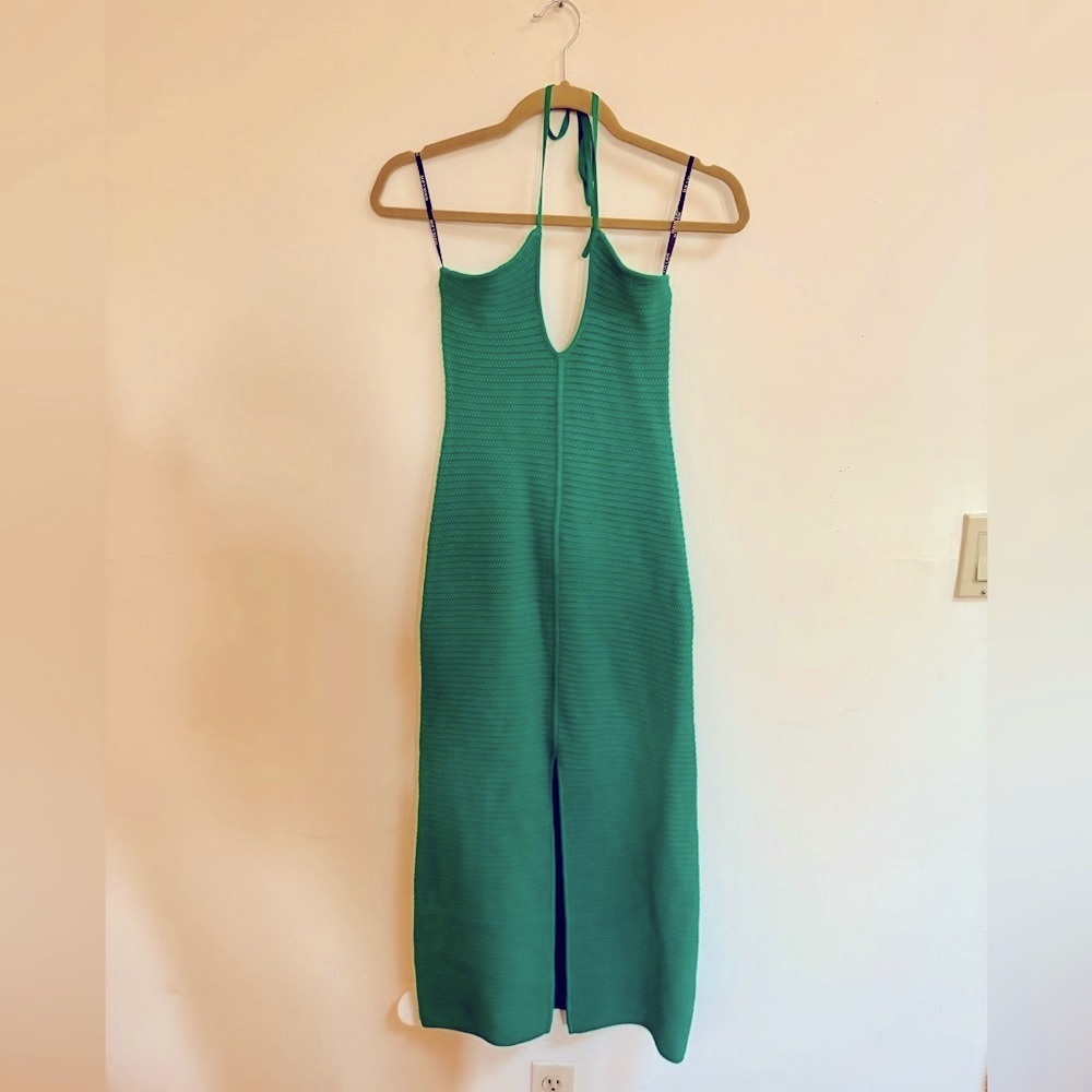 NWT Shona Joy Knit Keyhole Midi Dress in Tree Green